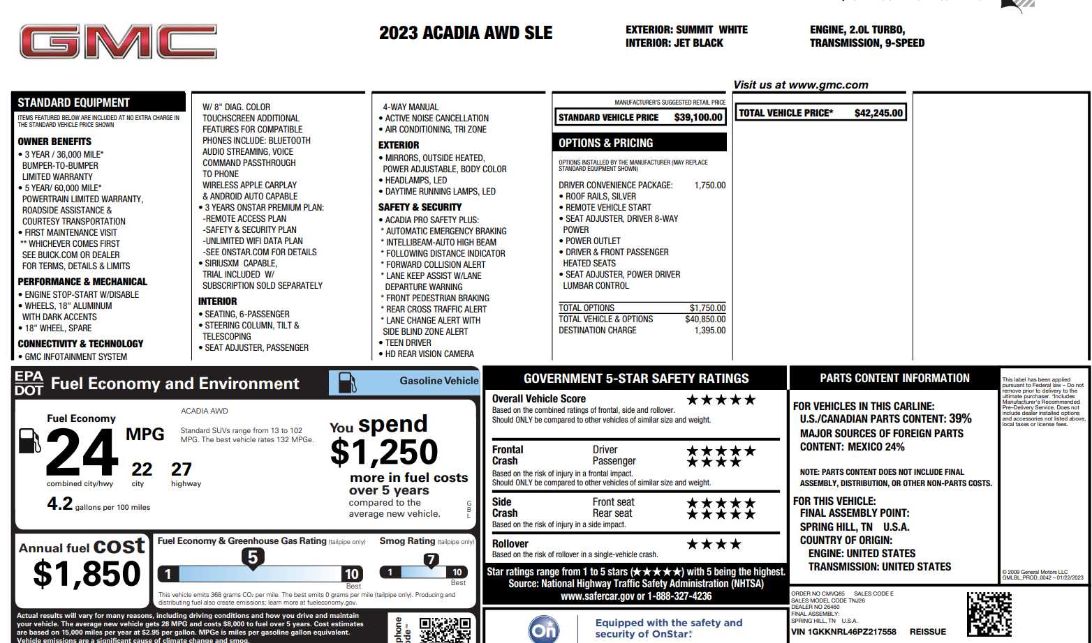 2023 GMC Acadia SLE - Photo 6