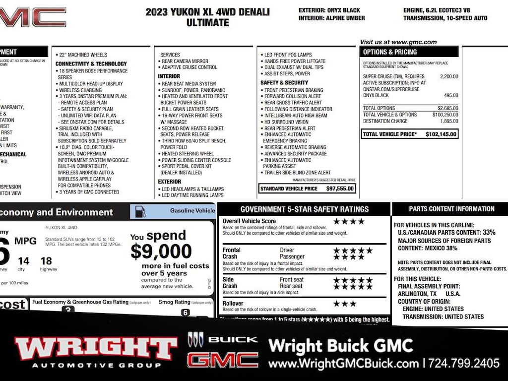 Used 2023 GMC Yukon XL Denali Ultimate SUV