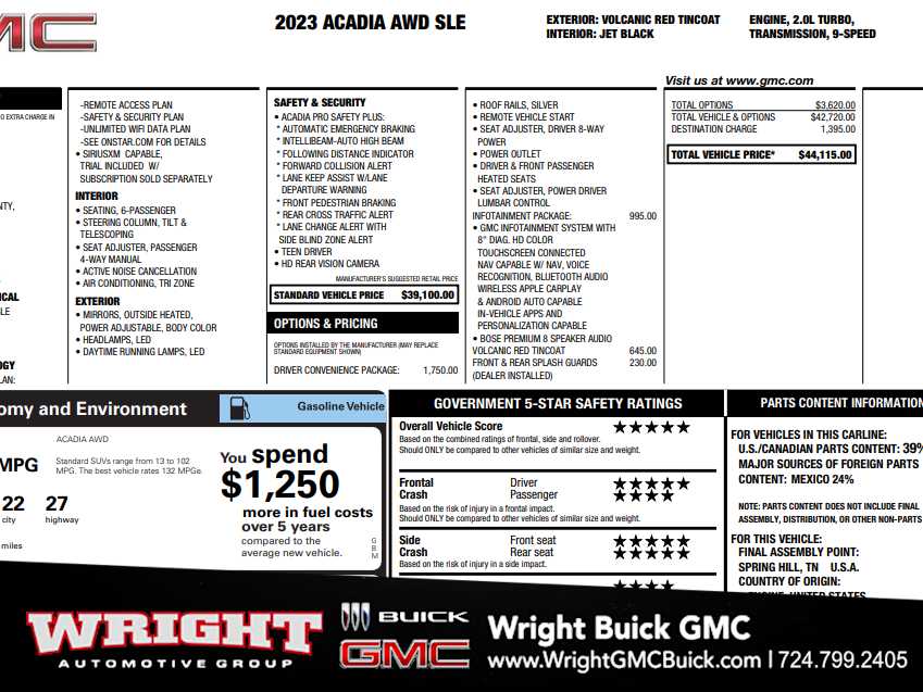 2023 GMC Acadia SLE AWD's photo