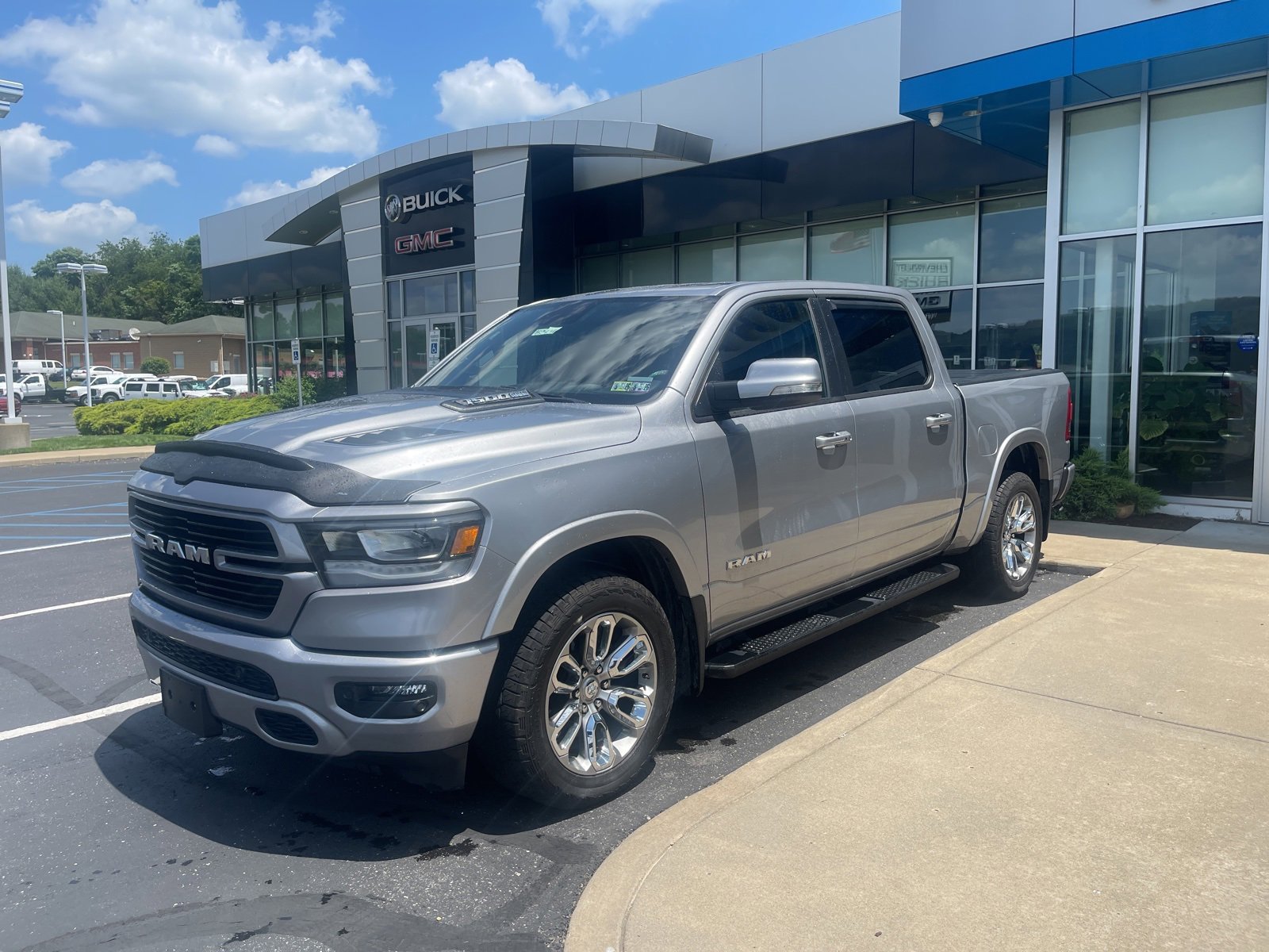 Used 2021 RAM Ram 1500 Pickup Laramie with VIN 1C6SRFJT7MN758685 for sale in Baden, PA