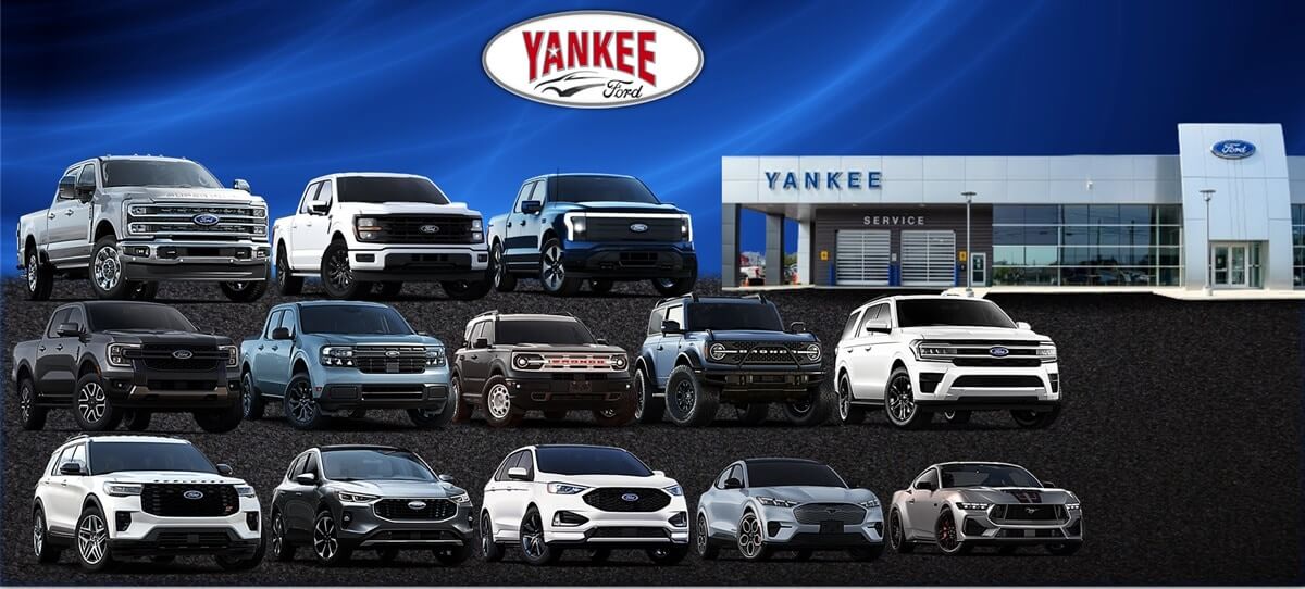 Lineup of Ford Models in South Portland, Maine