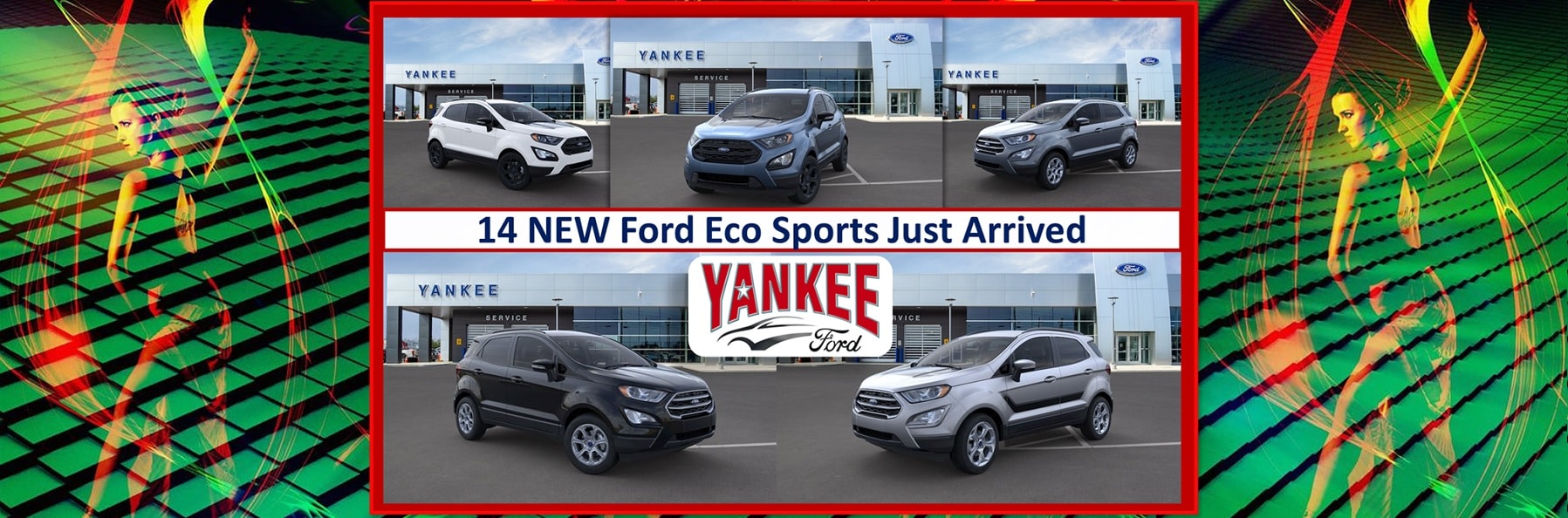 New Ford EcoSport vehicles at Yankee Ford in South Portland