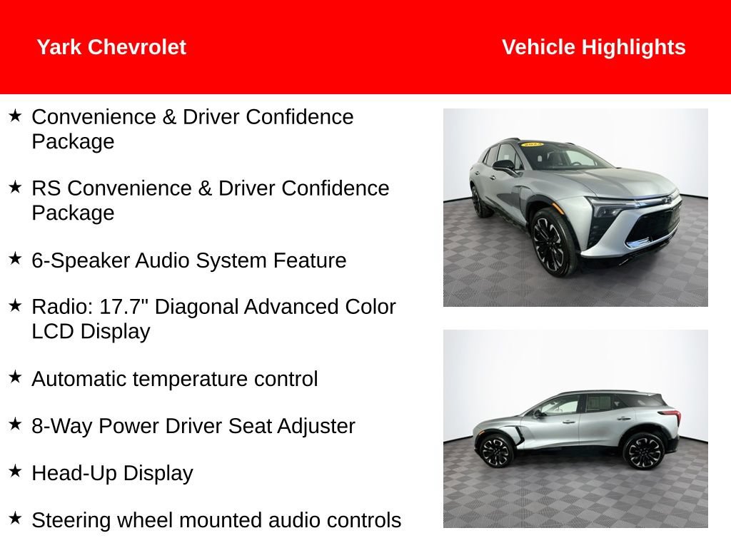 Used 2024 Chevrolet Blazer EV RS with VIN 3GNKDCRJ1RS216821 for sale in Perrysburg, OH