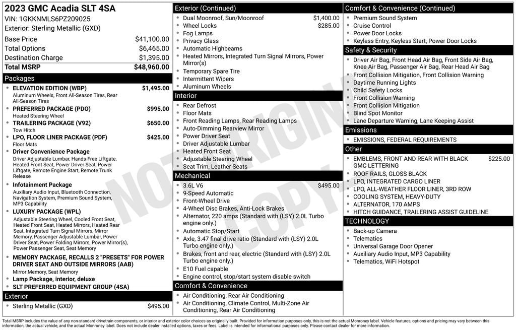 Used 2023 GMC Acadia SLT SUV