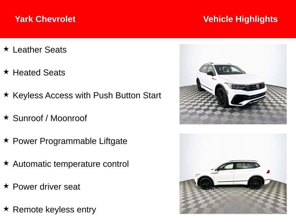 Used 2022 Volkswagen Tiguan 2.0T SE R-Line Black SUV