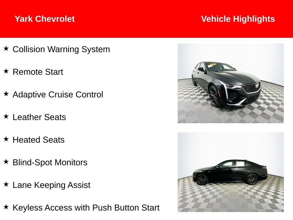 Used 2022 CADILLAC CT4 Sport Car