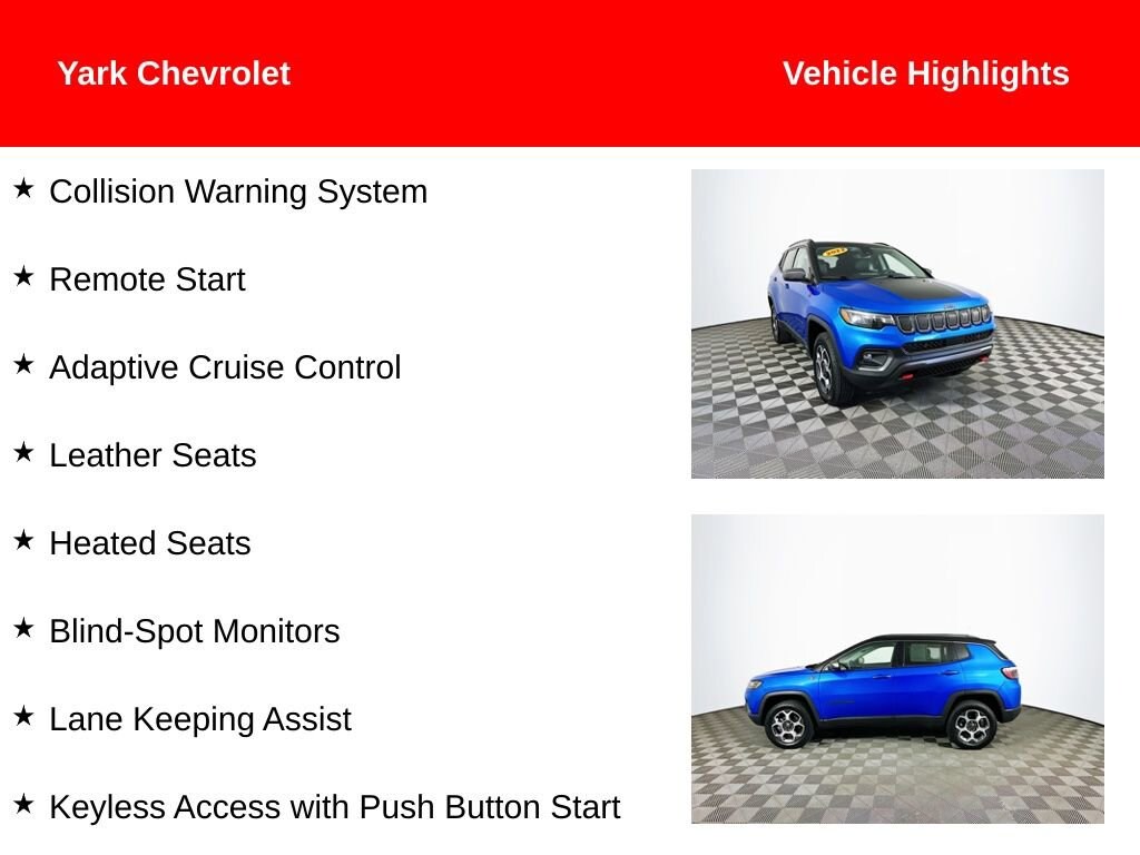 Used 2022 Jeep Compass Trailhawk 4x4 SUV