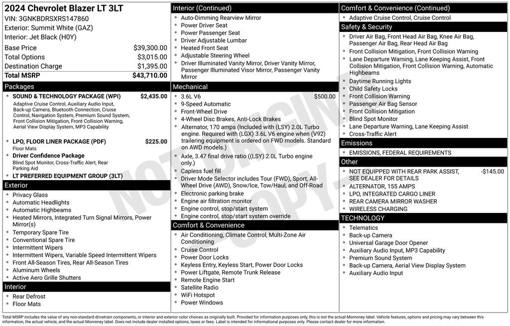 Used 2024 Chevrolet Blazer 3LT SUV