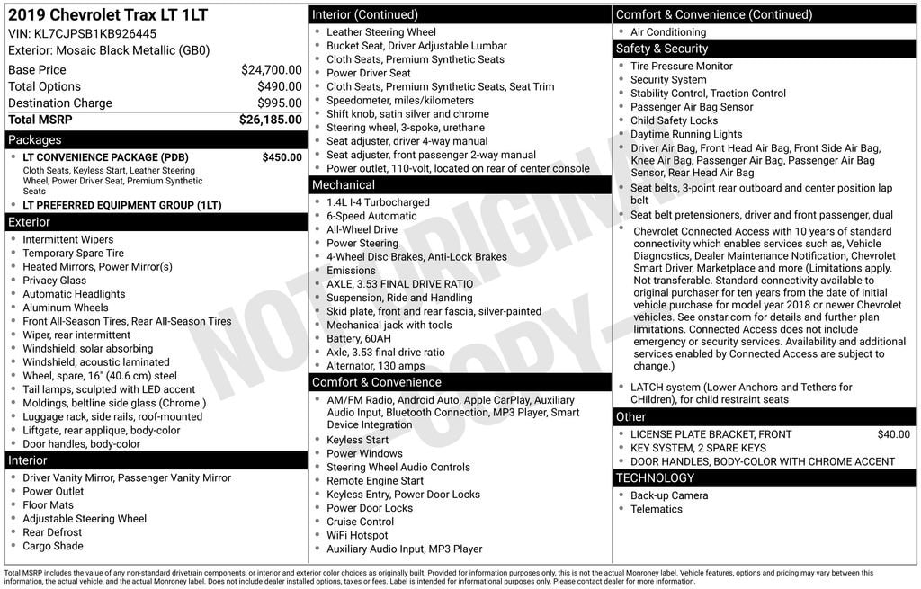 Used 2019 Chevrolet Trax LT SUV