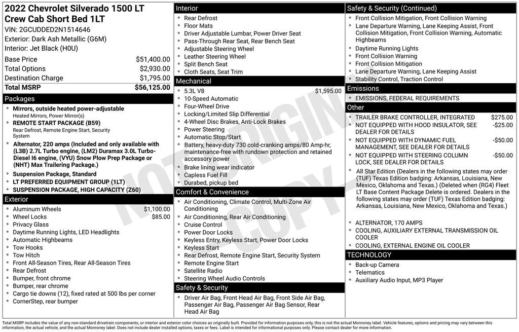 Used 2022 Chevrolet Silverado 1500 LT Truck