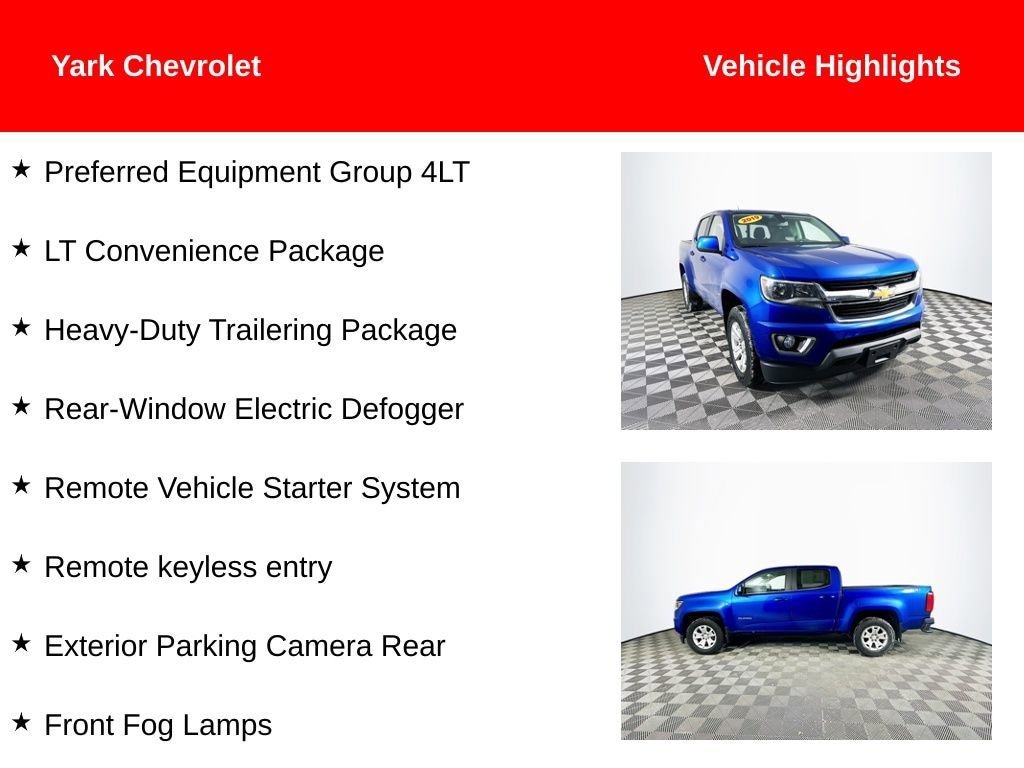Used 2019 Chevrolet Colorado 4WD LT Truck Crew Cab