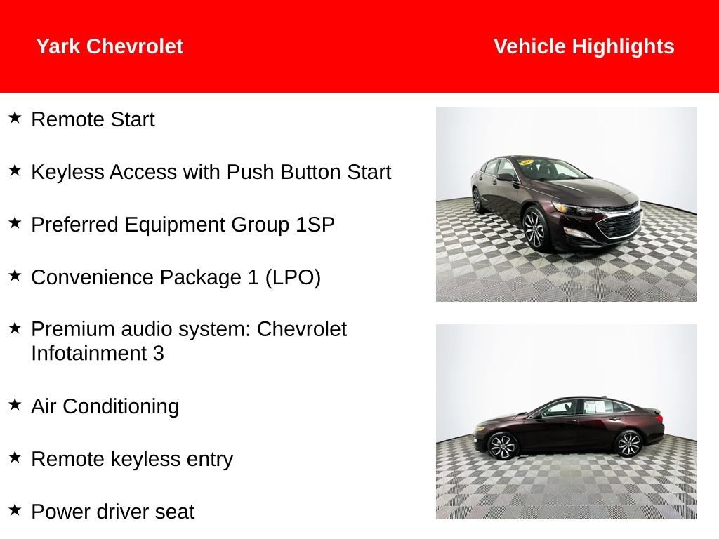 Used 2021 Chevrolet Malibu RS Car