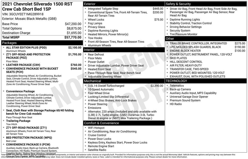 Used 2021 Chevrolet Silverado 1500 RST Truck