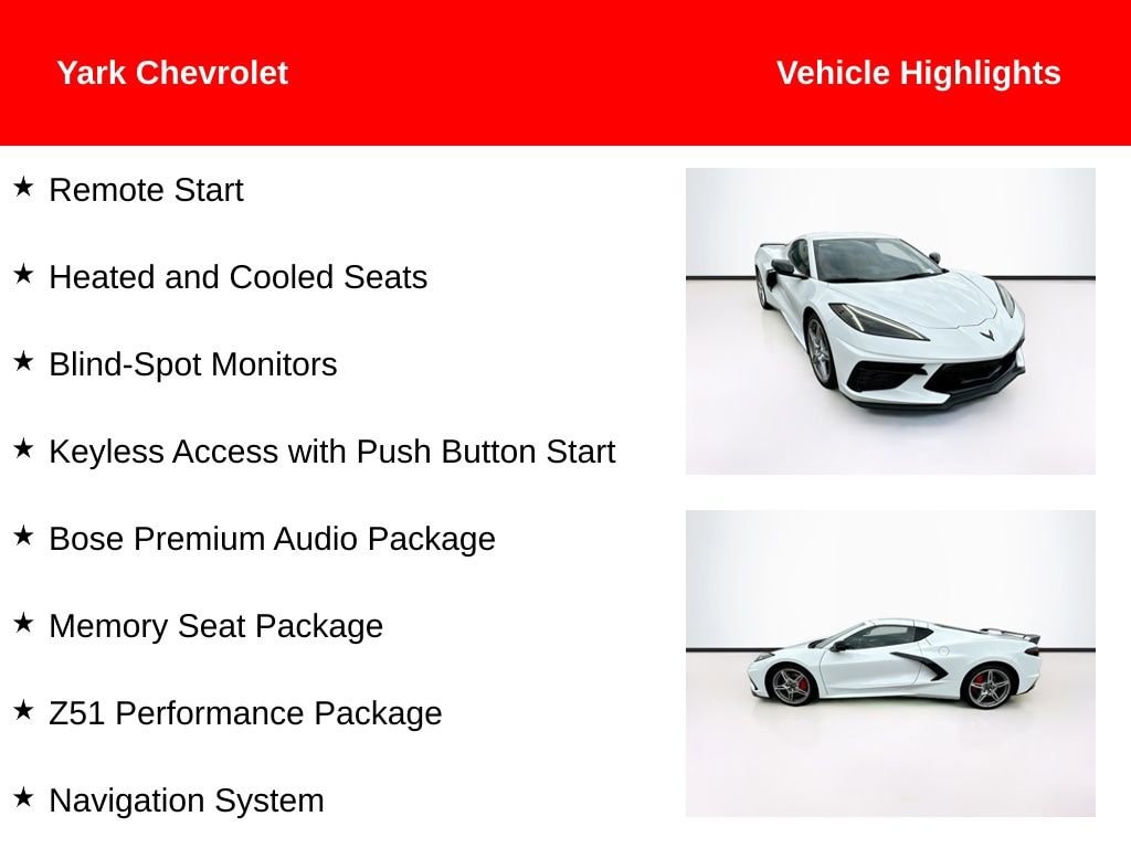 Used 2022 Chevrolet Corvette Stingray 2LT Performance