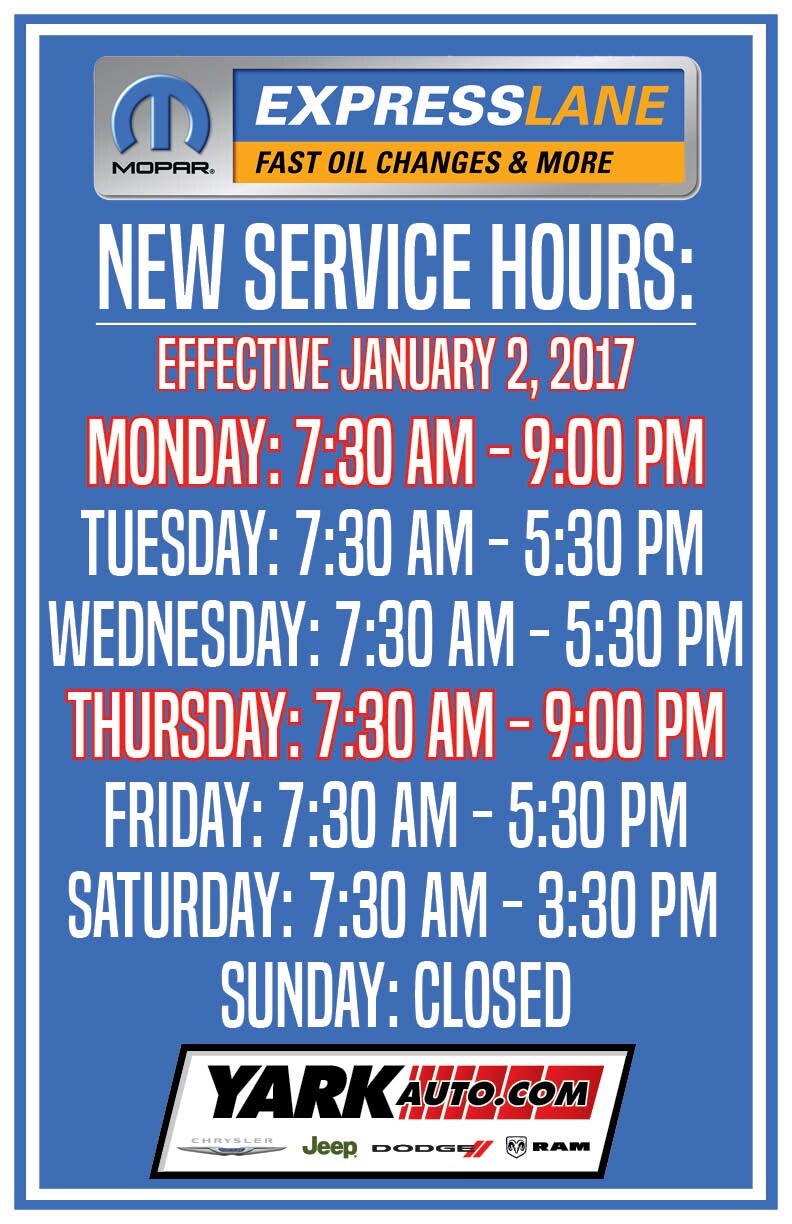 Yark Chrysler Jeep Dodge Ram Service Department | Maumee