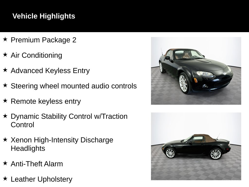 Used 2007 Mazda MX-5 Miata Grand Touring with VIN JM1NC25FX70130304 for sale in Toledo, OH