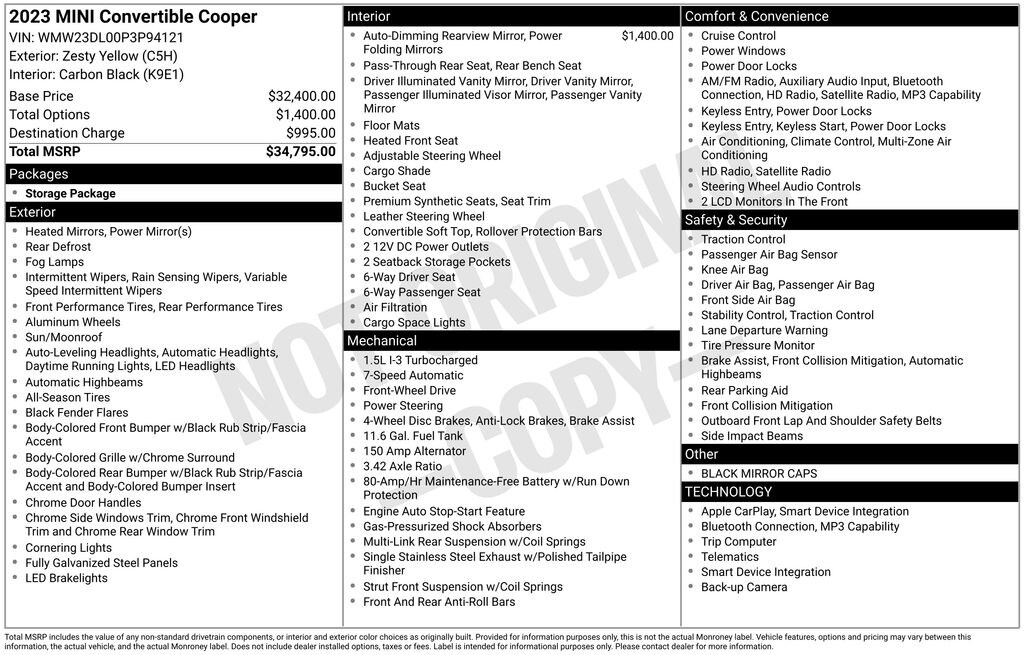 Certified 2023 MINI Convertible Cooper Convertible