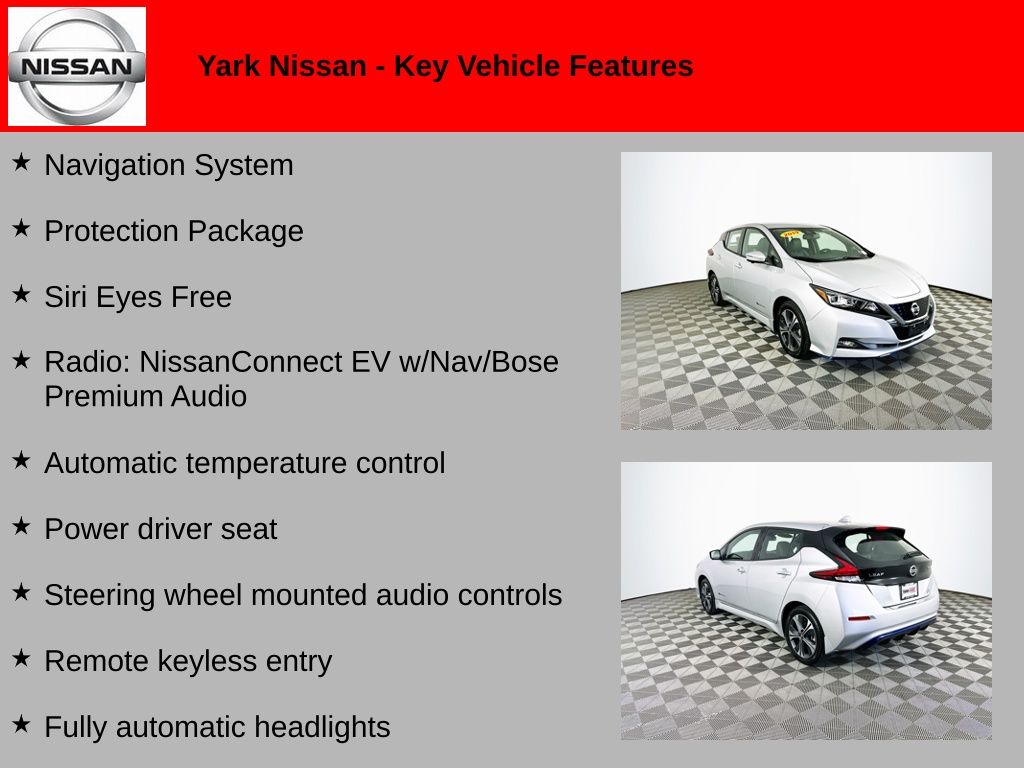 Used 2019 Nissan Leaf SL Plus with VIN 1N4BZ1CP8KC310210 for sale in Toledo, OH