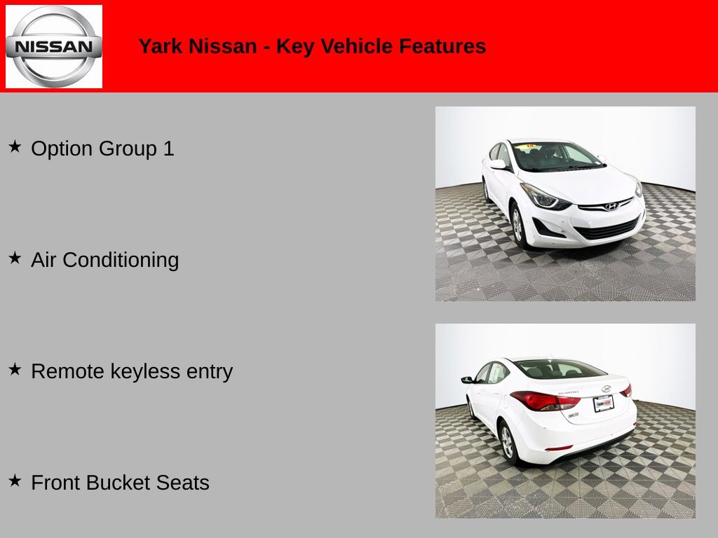 Used 2015 Hyundai Elantra SE with VIN 5NPDH4AE2FH592704 for sale in Toledo, OH