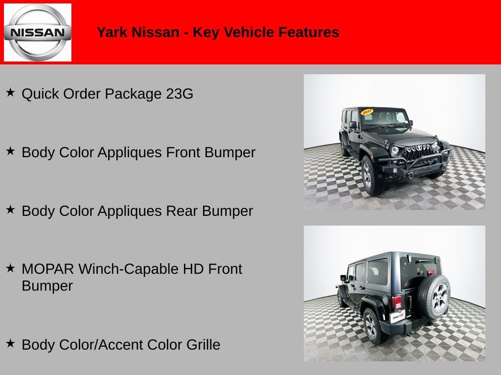 Used 2017 Jeep Wrangler JK Unlimited Sahara 4x4 SUV