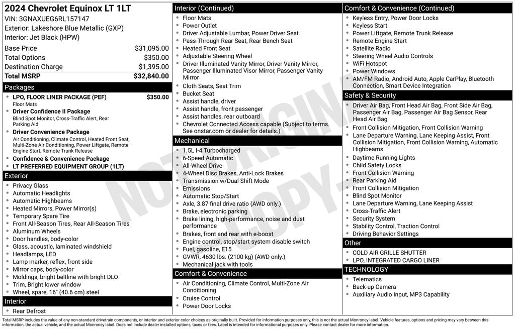 Certified 2024 Chevrolet Equinox LT w/1LT SUV