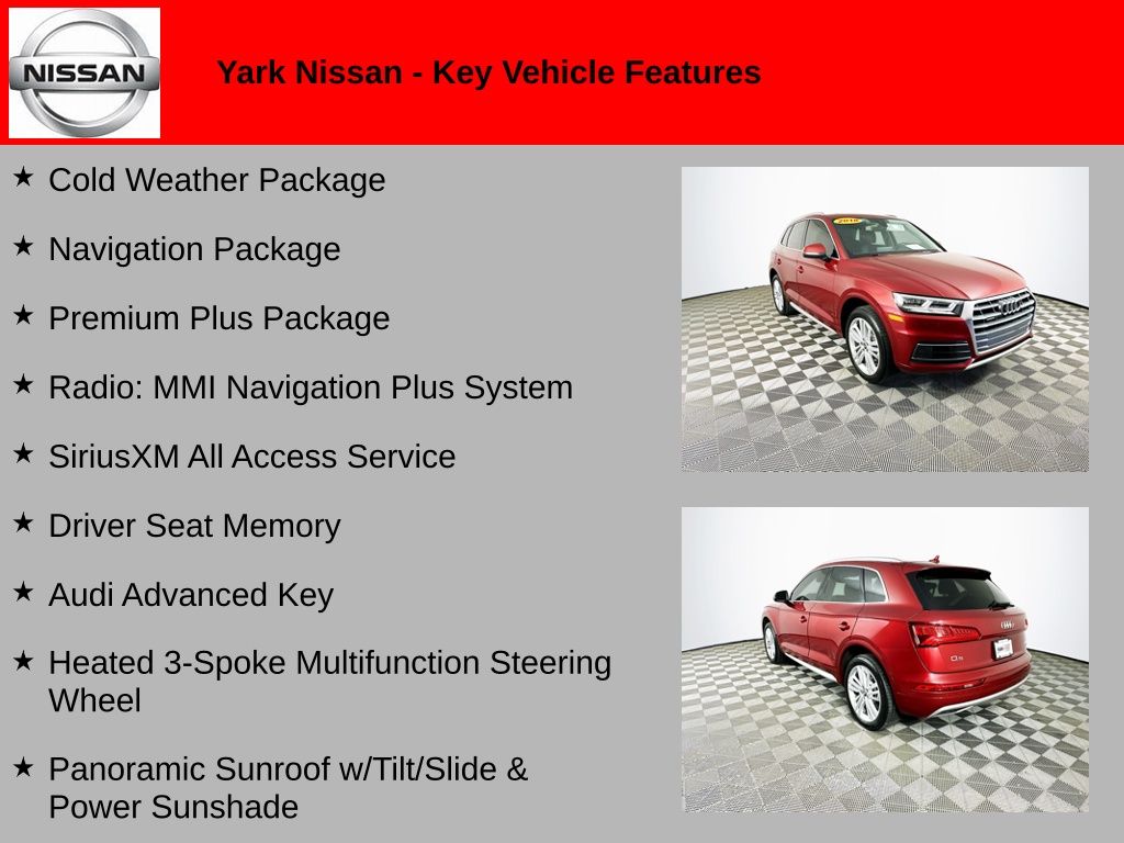 Used 2018 Audi Q5 Premium Plus with VIN WA1BNAFY9J2097017 for sale in Toledo, OH