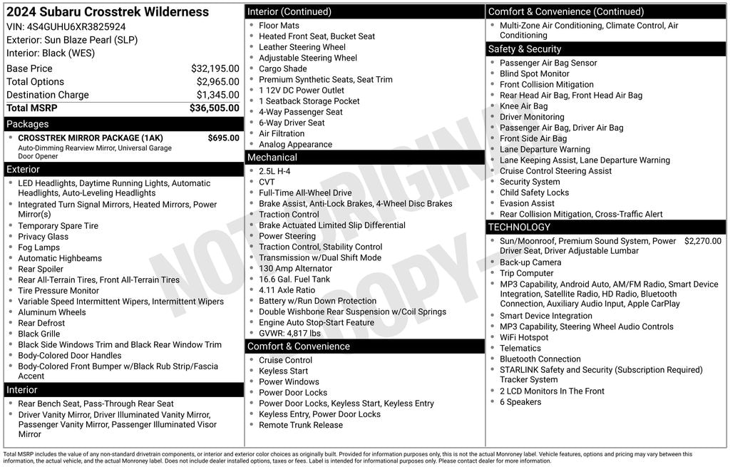 Used 2024 Subaru Crosstrek Wilderness SUV