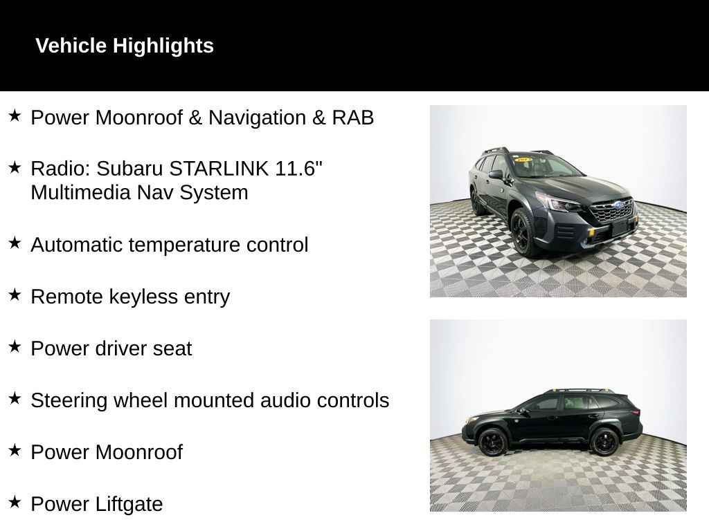 Used 2023 Subaru Outback Wilderness with VIN 4S4BTGUD6P3124946 for sale in Toledo, OH