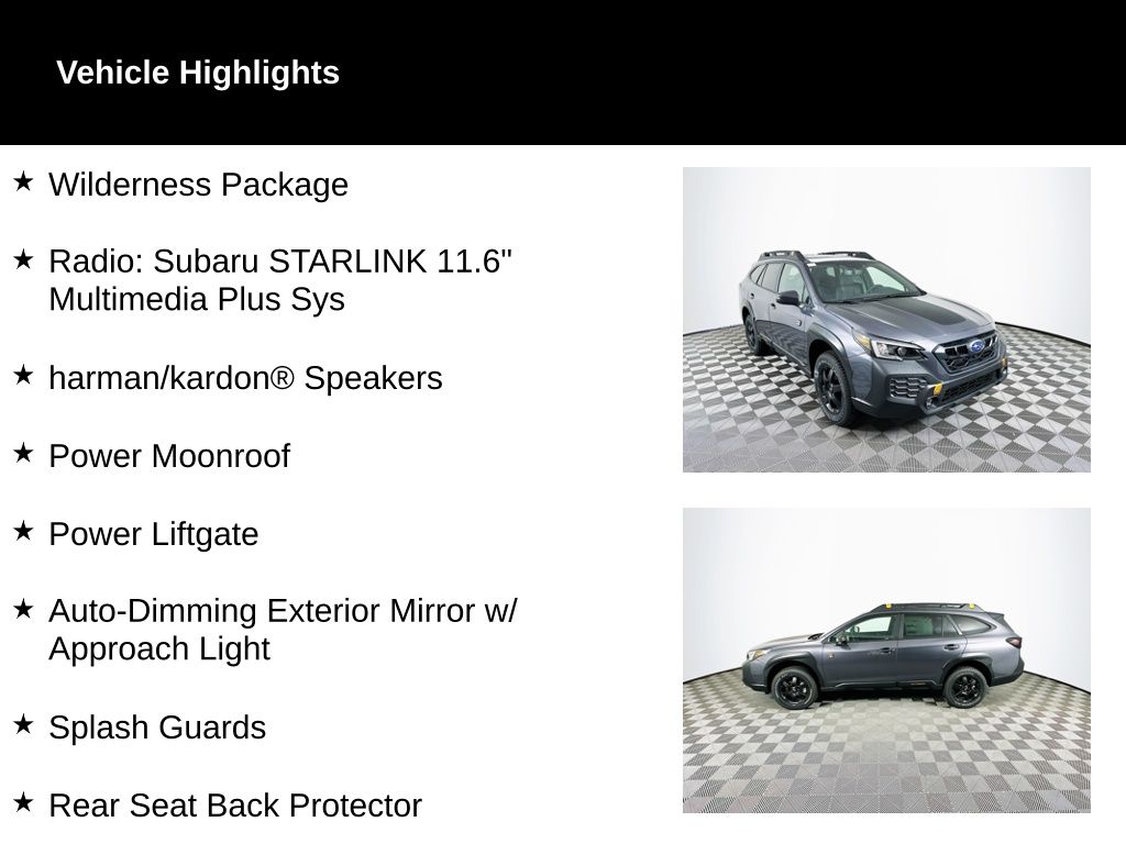 Used 2025 Subaru Outback Wilderness with VIN 4S4BTGUD6S3177932 for sale in Toledo, OH