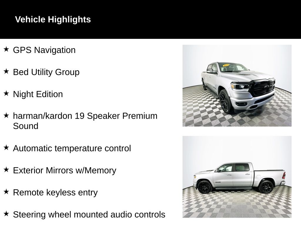Used 2022 RAM Ram 1500 Pickup Laramie with VIN 1C6RRFJG9NN303730 for sale in Toledo, OH