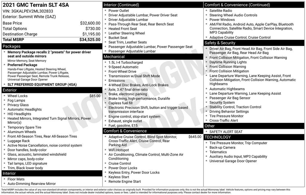 Used 2021 GMC Terrain SLT SUV