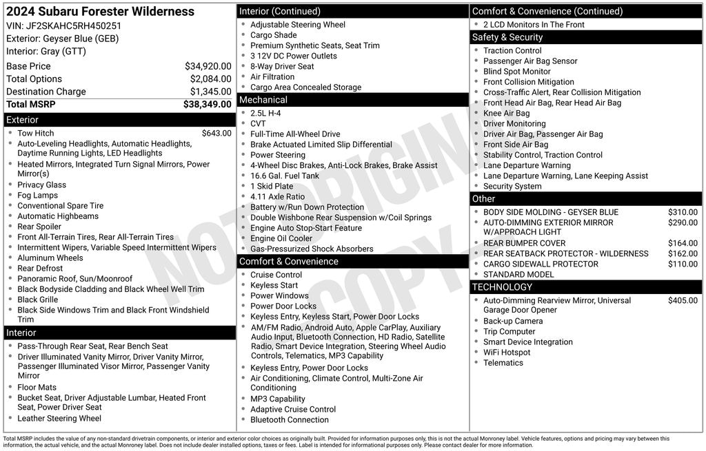 Used 2024 Subaru Forester Wilderness SUV