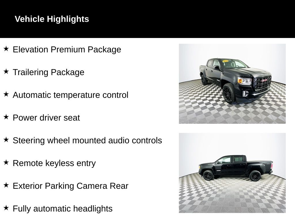 Used 2022 GMC Canyon Elevation with VIN 1GTG6CEN5N1316045 for sale in Toledo, OH
