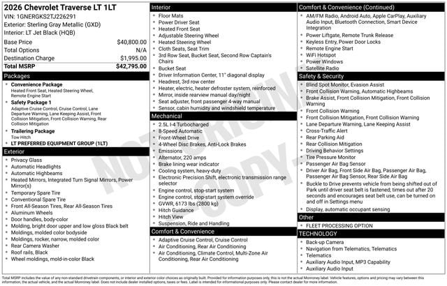 2026 Chevrolet Traverse LT - Photo 38