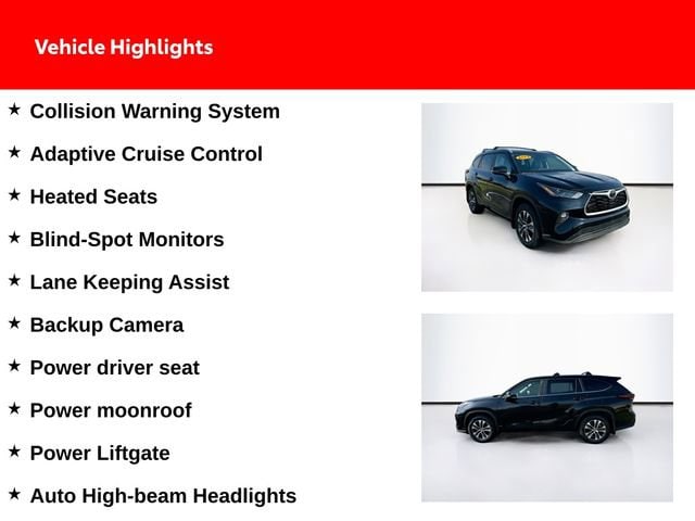 Certified 2024 Toyota Highlander XLE with VIN 5TDKDRBH4RS555841 for sale in Maumee, OH