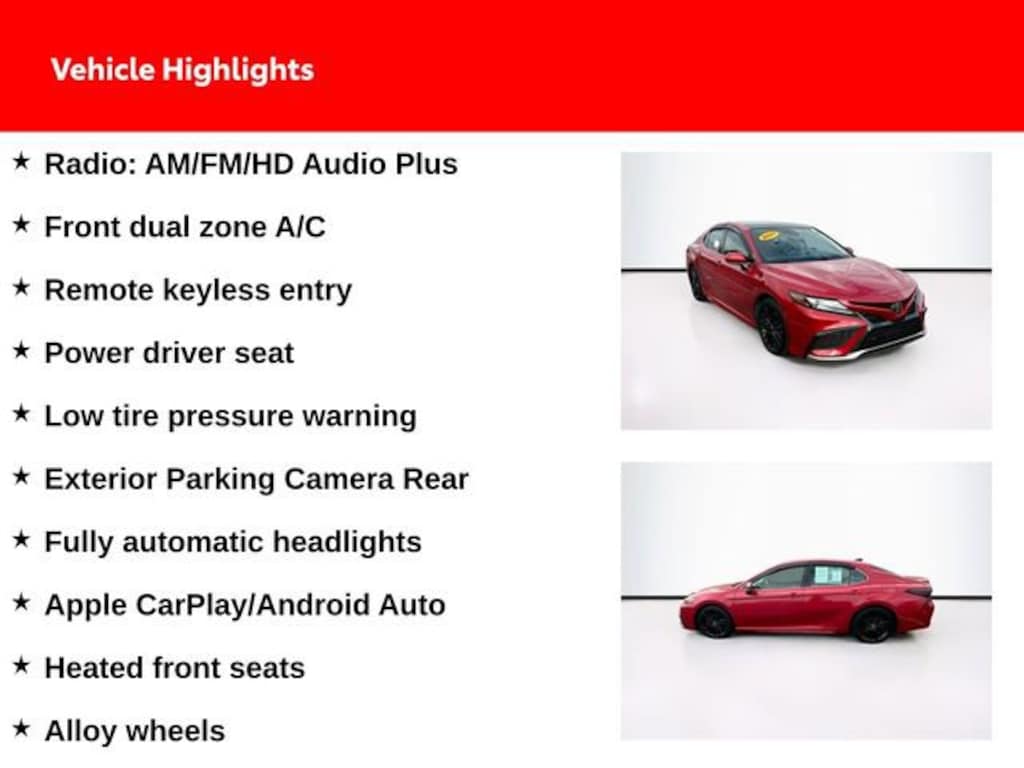 Used 2021 Toyota Camry XSE Sedan