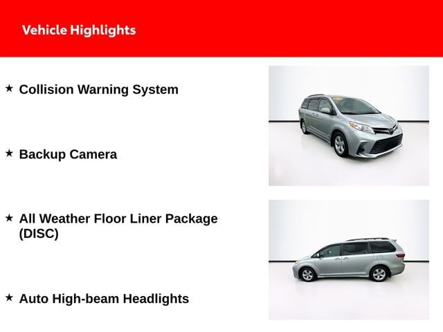 Certified 2020 Toyota Sienna LE with VIN 5TDKZ3DC8LS058542 for sale in Maumee, OH