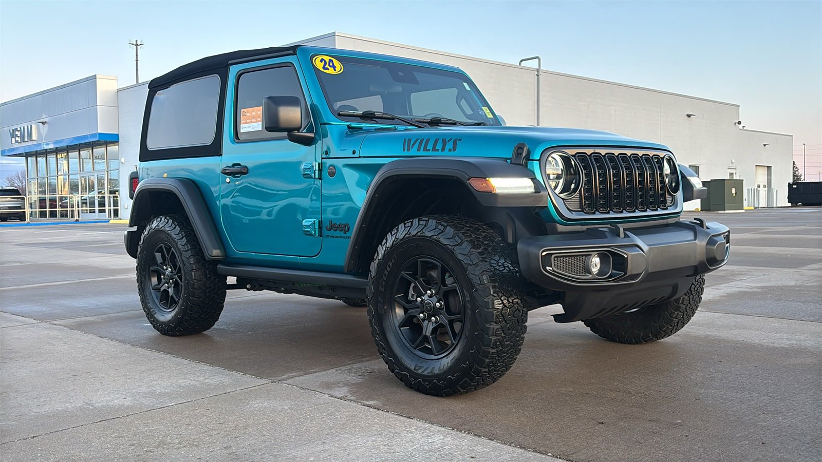 Used 2024 Jeep Wrangler 2-Door Willys with VIN 1C4PJXAG3RW235809 for sale in Galesburg, IL