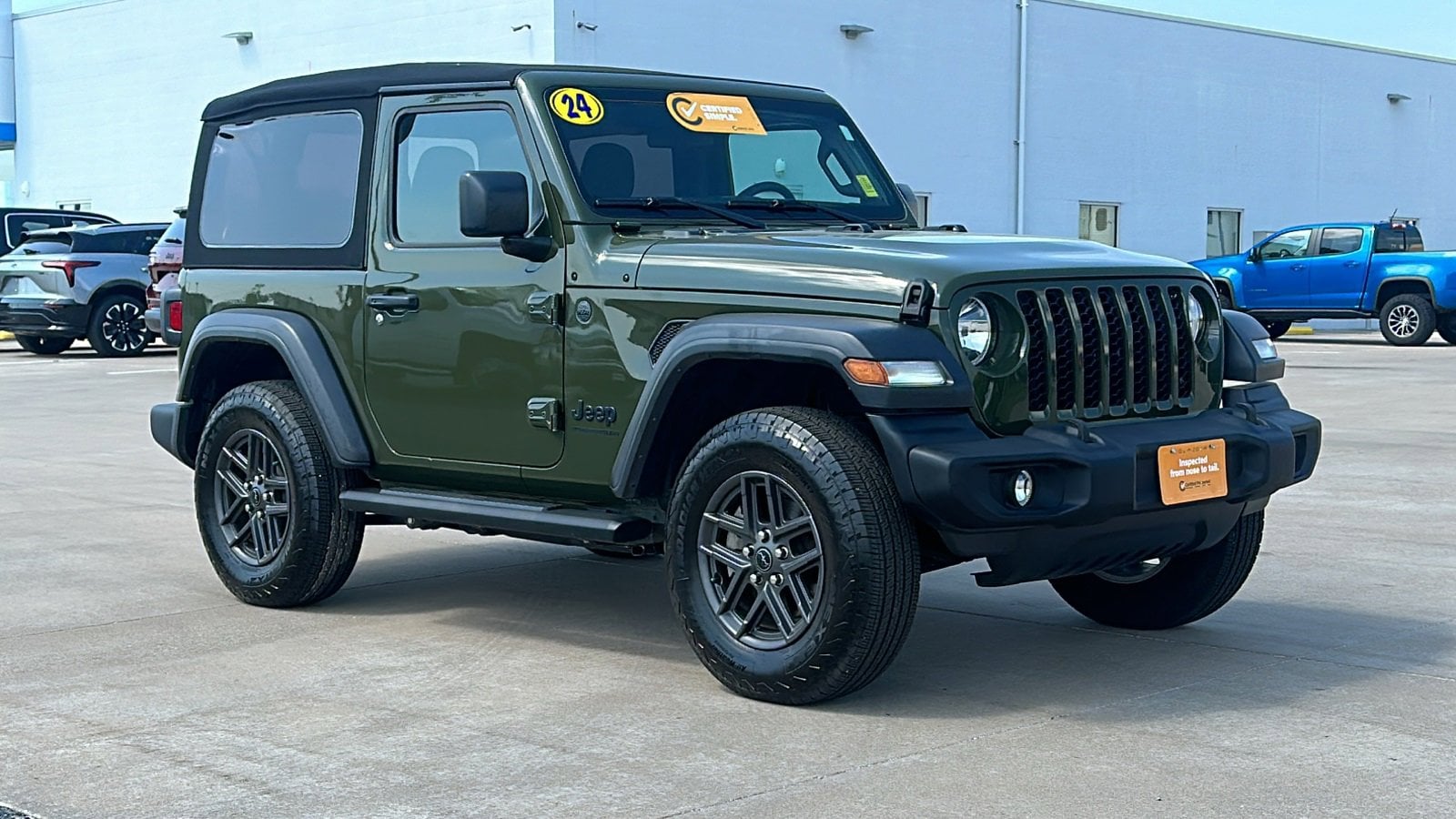 Used 2024 Jeep Wrangler 2-Door Sport S with VIN 1C4PJXAN2RW172751 for sale in Galesburg, IL