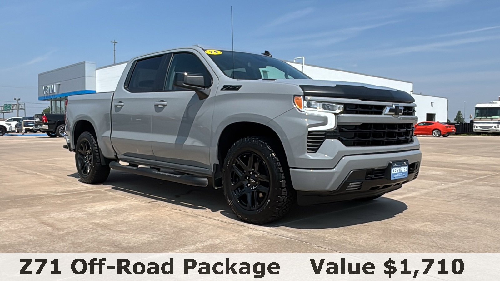 Certified 2024 Chevrolet Silverado 1500 RST with VIN 1GCUDEE88RZ248670 for sale in Galesburg, IL