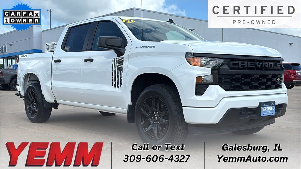 Certified 2024 Chevrolet Silverado 1500 Custom Truck Crew Cab