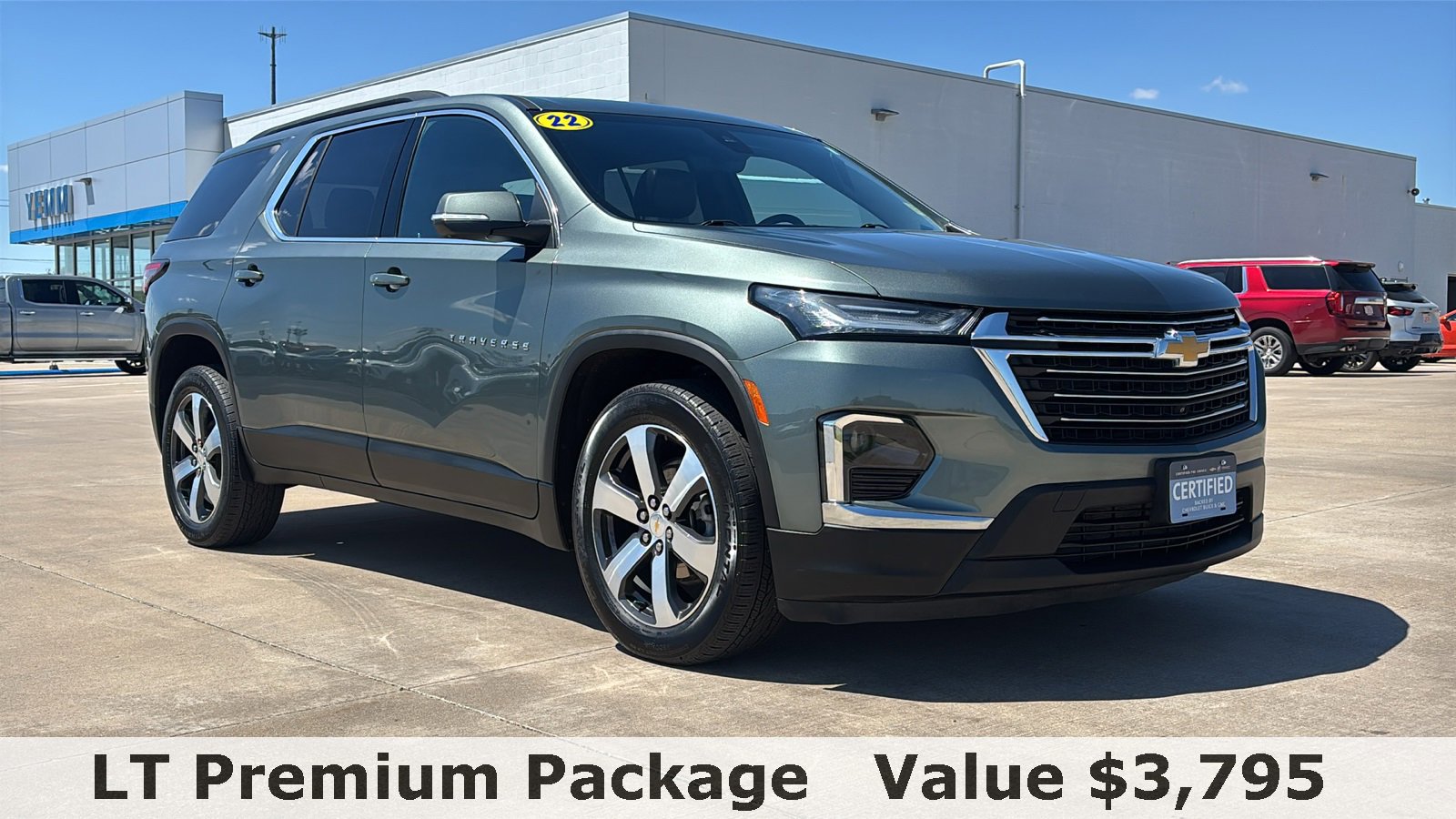 Certified 2022 Chevrolet Traverse 3LT with VIN 1GNEVHKW1NJ126738 for sale in Galesburg, IL