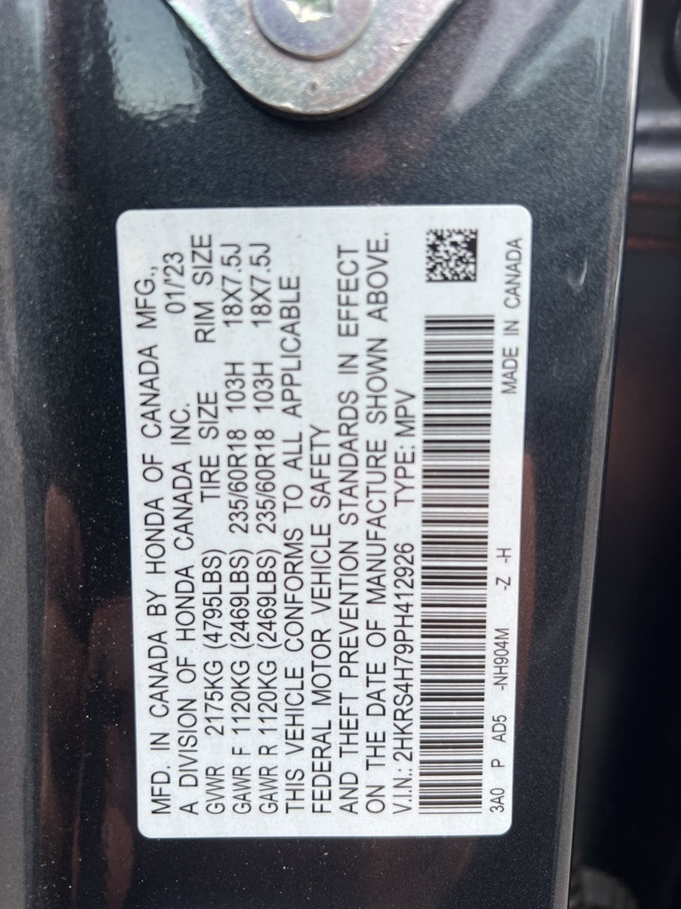 Certified 2023 Honda CR-V EX-L with VIN 2HKRS4H79PH412926 for sale in Yonkers, NY