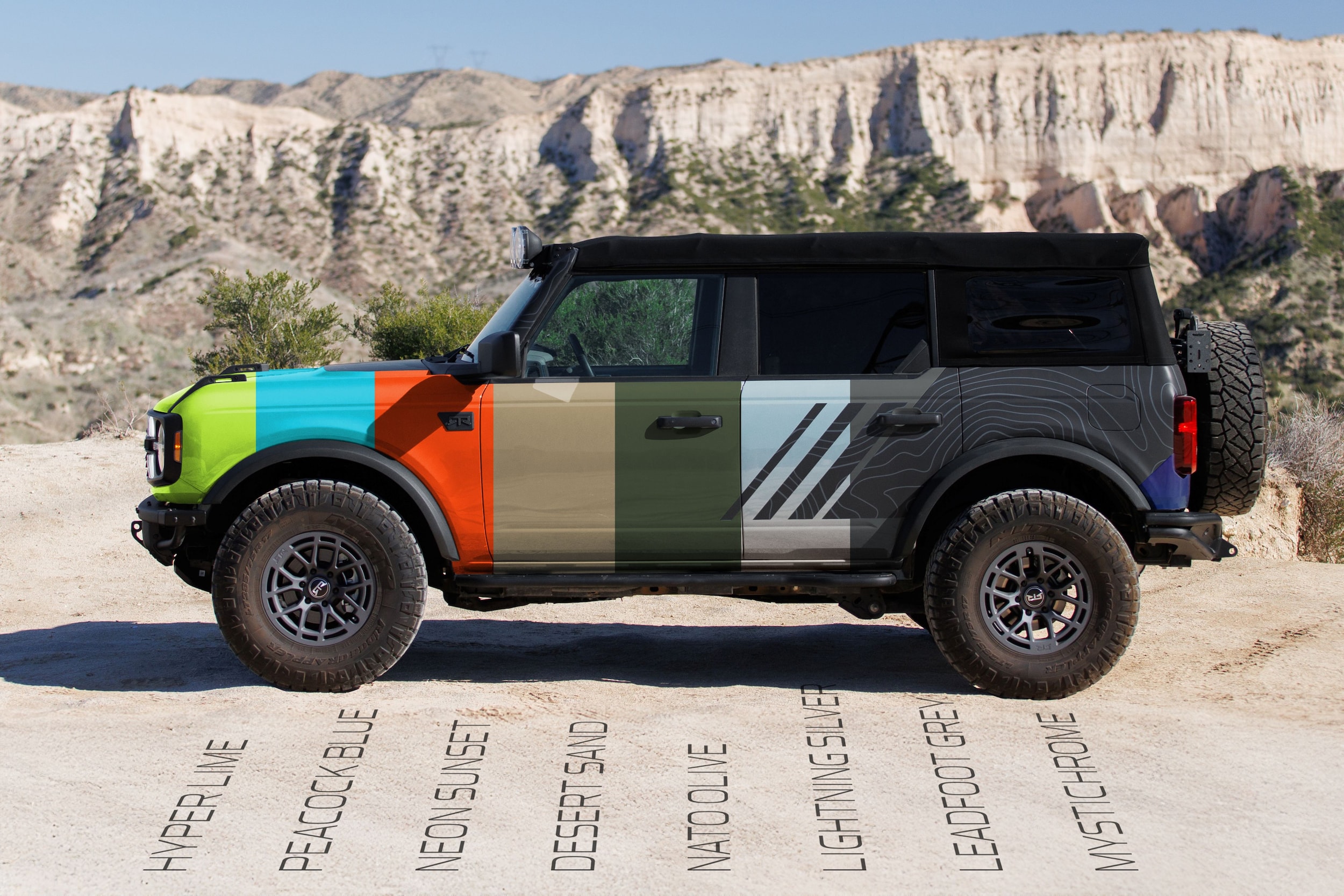 Bronco RTR extended color palette lineup