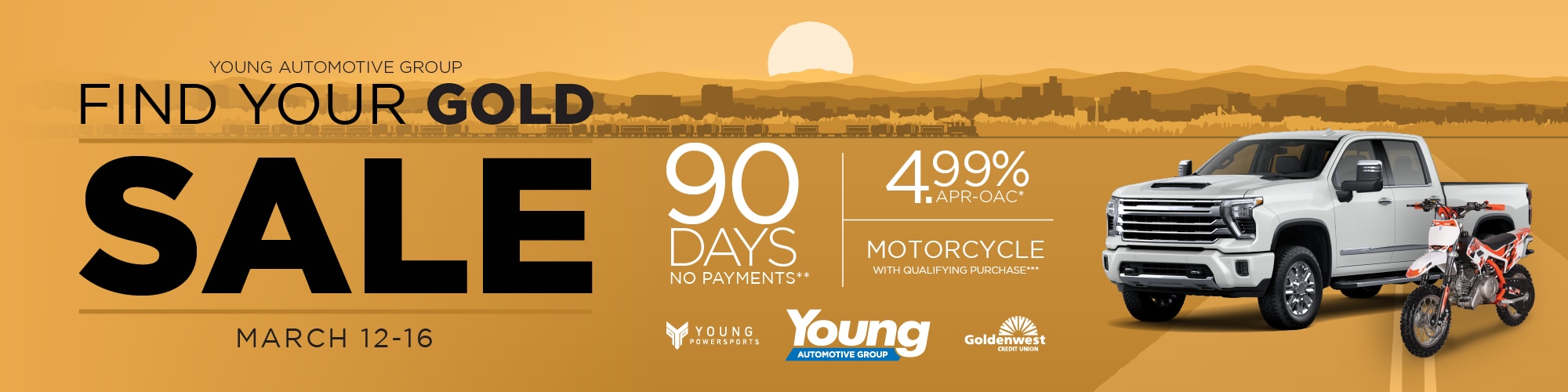 Find Your Gold Sales Event Banner - Desktop