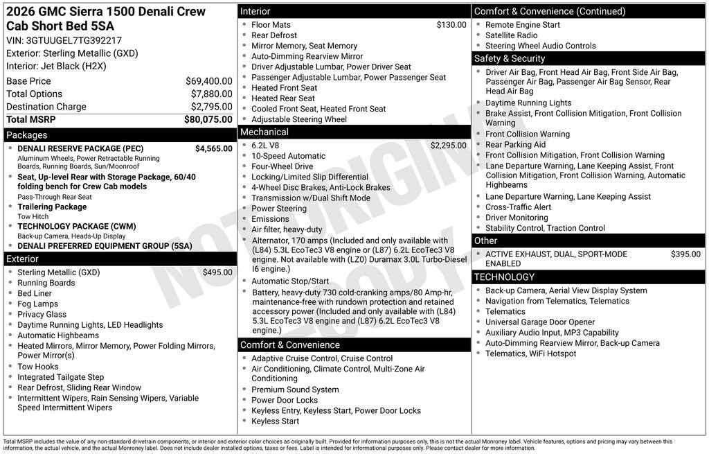 New 2026 GMC Sierra 1500 Denali Truck