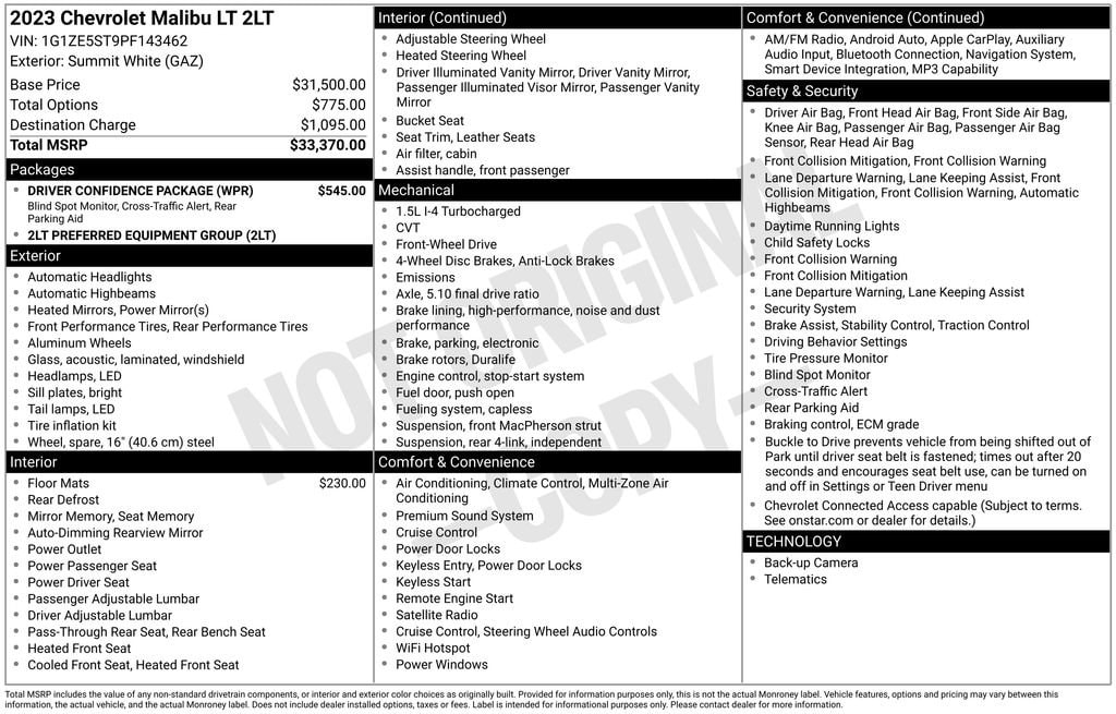 2023 Chevrolet Malibu 2LT - Photo 35