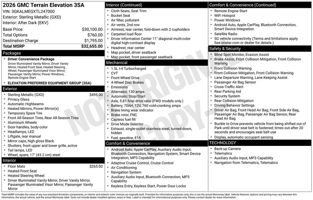2026 GMC Terrain Elevation's photo