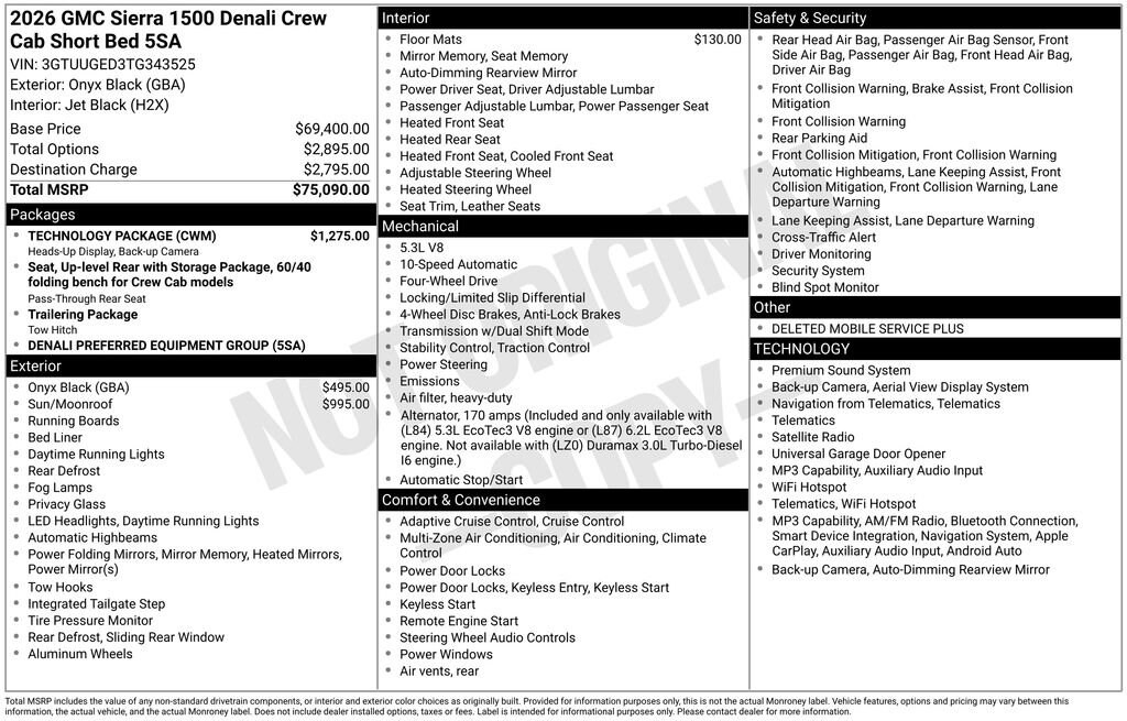 New 2026 GMC Sierra 1500 Denali Truck