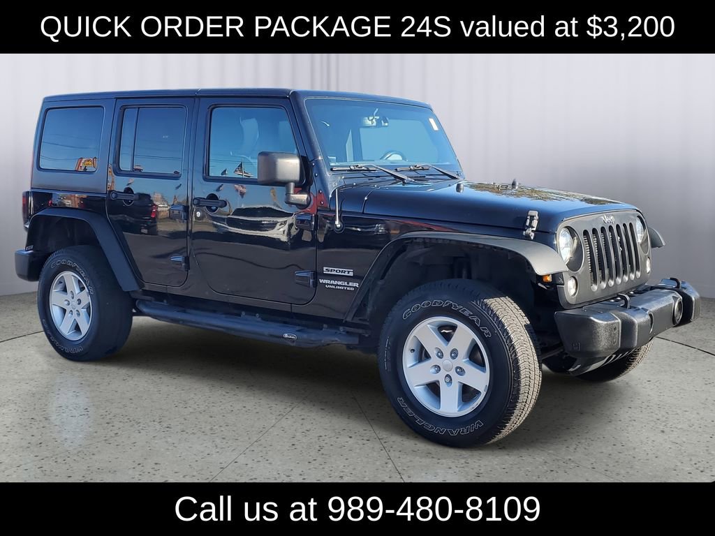 Used 2017 Jeep Wrangler Unlimited Sport S with VIN 1C4BJWDG2HL557213 for sale in Owosso, MI